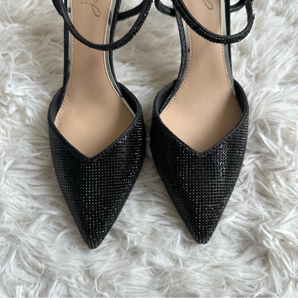 Jewel Badgley Mischka Georgina Pumps Black New Size 7 - Picture 2 of 9